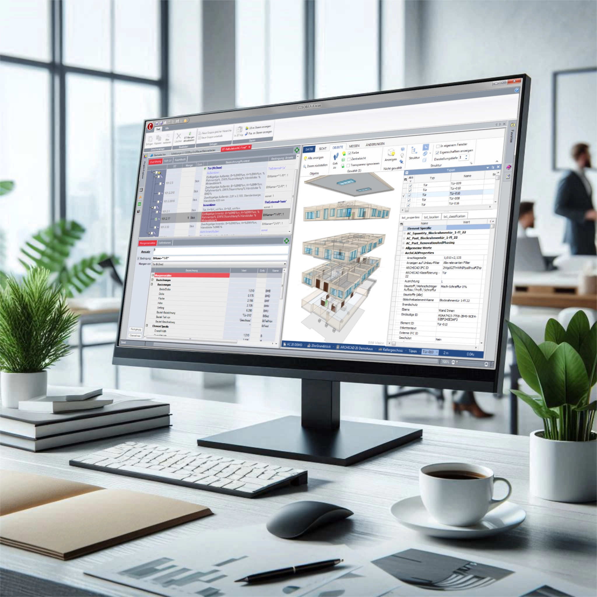 ARCHICAD BIM-Modell mit allen CAD-Elementen